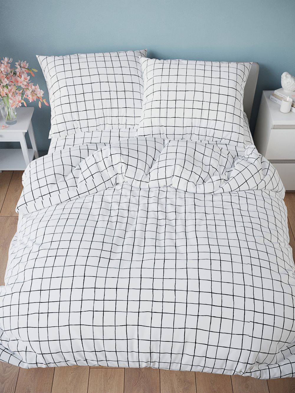 Наволочка комплект 2шт бязь Сказка "Торино" 40x60 см на молнии