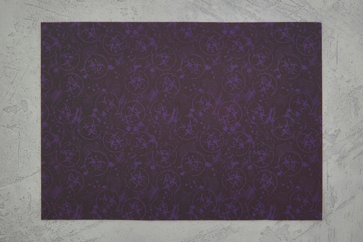 Kydex Toxic Skull black/purple 2,03мм, лист 300x200мм