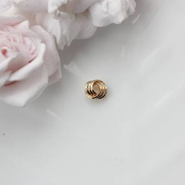 Бусина спейсер, 9 мм, позолота, П787