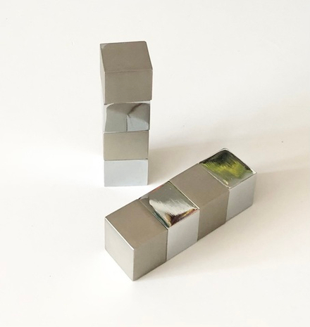 Наконечники "Квартер" для труб кованых карнизов d19 мм, цвет хром матовый