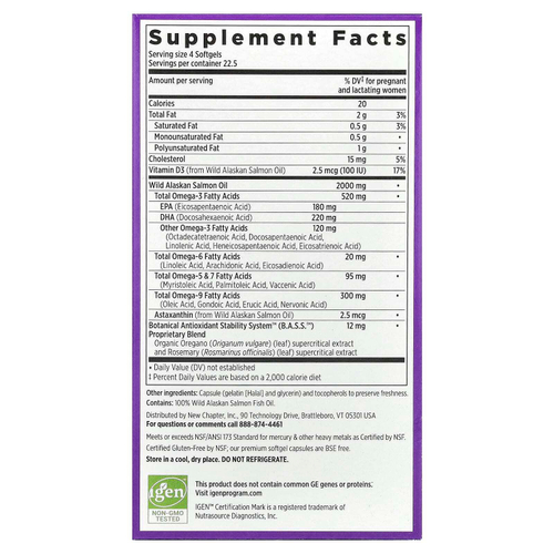 New Chapter, Wholemega, рыбий жир для здоровья мам, 90 мягких таблеток