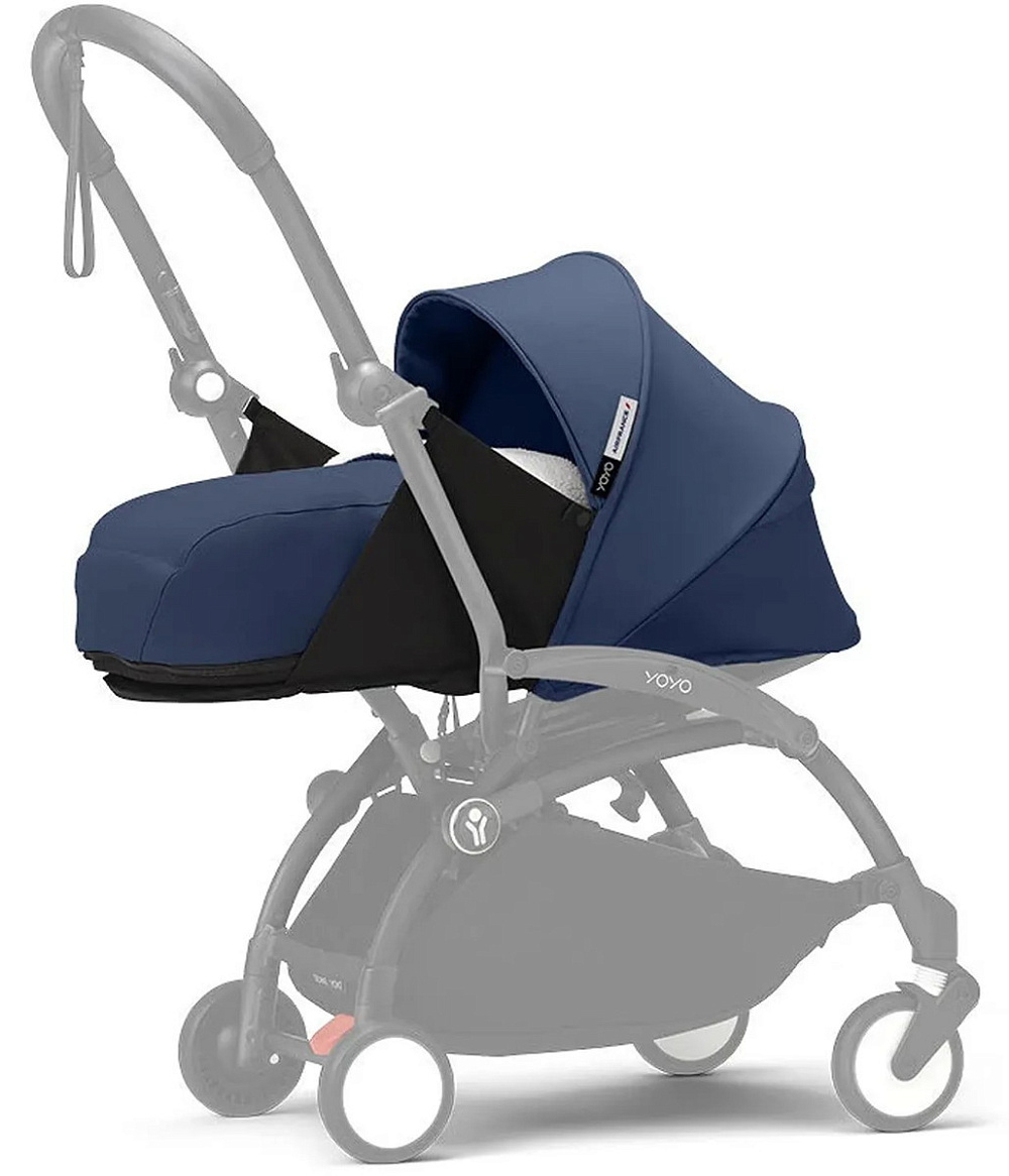 Коляска для новорожденных Stokke YOYO3 Newborn Pack 0+ рама белая White Air France Blue