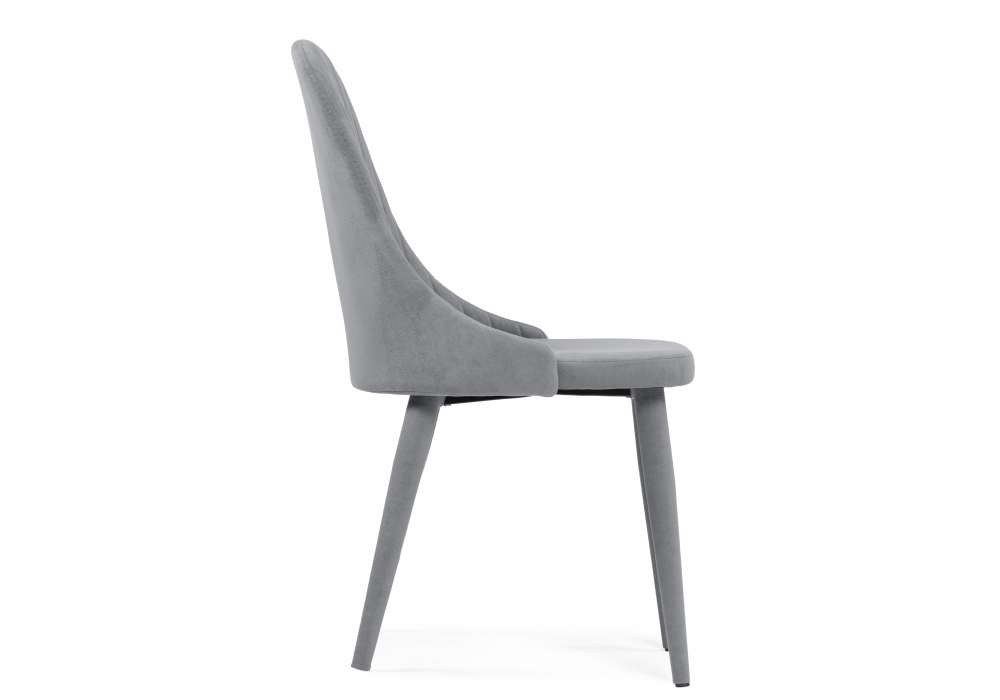 Стул на металлокаркасе Woodville Морос с чехлом микровелюр катания сильвер