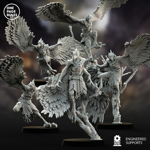 Grand Alliance Disciples of Tzeentch Tzaangors Arcanites Kairic Acolytes Гарпии (набор) миниатюра для dnd, днд, pathfinder, фентези, Настольная игра, НРИ, Варгейм, РПГ