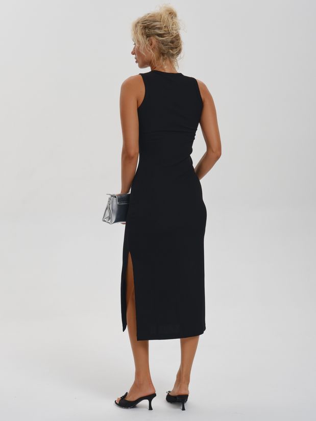 Платье майка лапша, черный