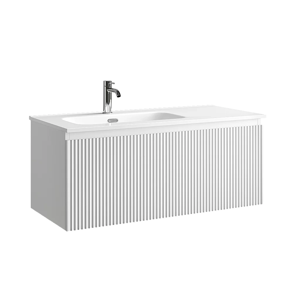 Тумба с раковиной Sancos Snob R 1.0 SNR1.0100LW/SNR1.0100RW Bianco