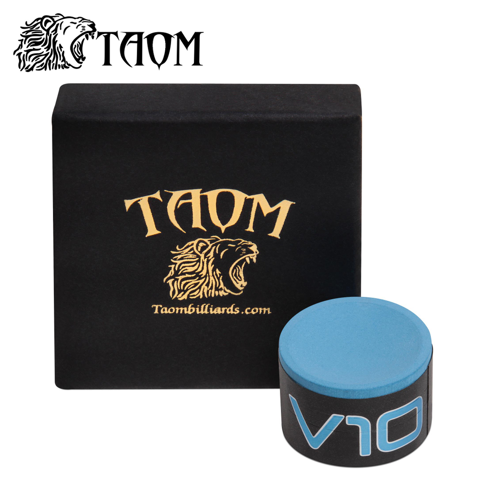 Мел бильярдный "Taom V10 Chalk" Blue в индивидуальной упаковке 1шт.