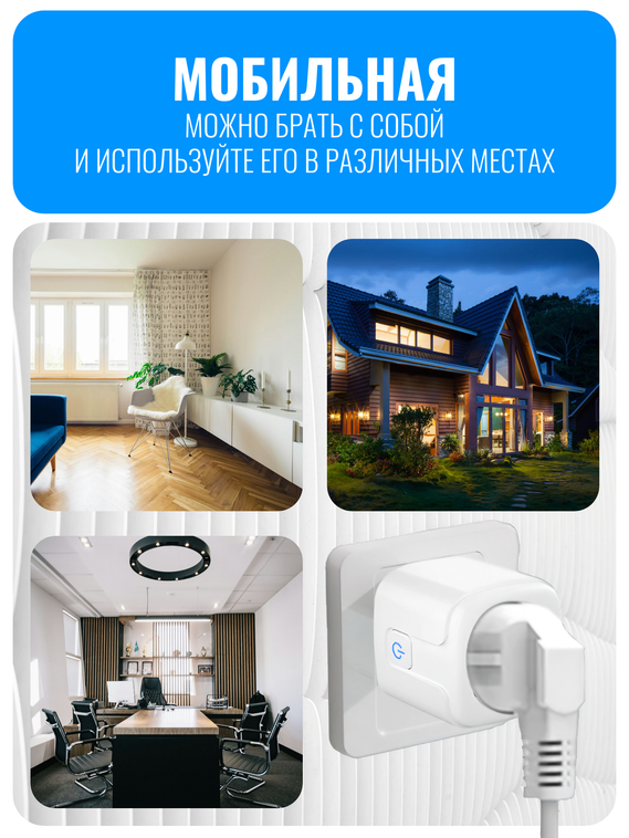 Умная ZigBee розетка Smart Aura 20А