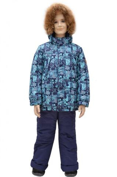 Комплект зимний д/мал, р. 116, бирюза (Rusland) А 67-17