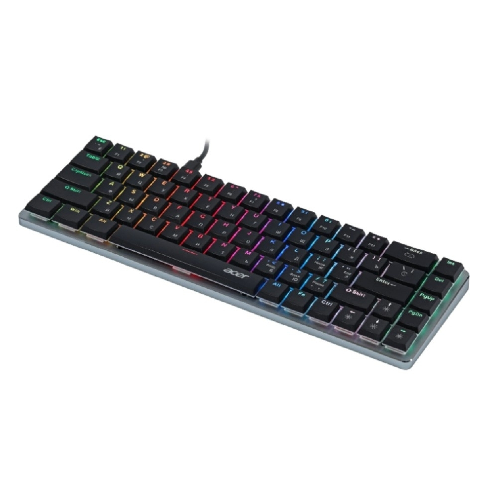 Клавиатура Acer OKW302 [ZL.KBDCC.01C] USB, серебристый