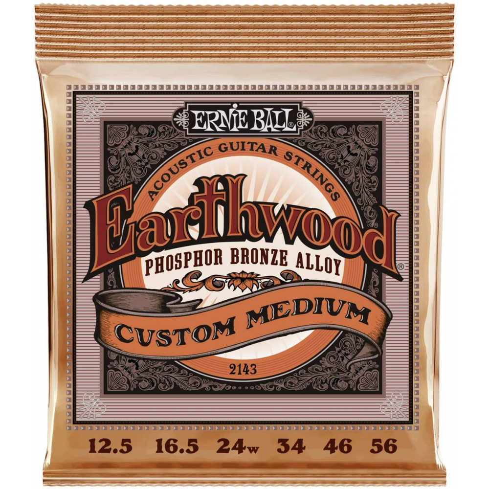 Струны для акустической гитары Ernie ball 2143 Custom medium фосфор