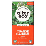 Alter Eco, органический темный шоколад, со вкусом апельсина, 85% какао, 75 г (2,65 унции)