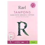 Rael, Тампоны из органического хлопка, супер, без отдушек, 16 шт.