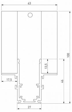 Соединитель угловой внутренний для треков встраиваемых Elektrostandard Slim Magnetic a067498