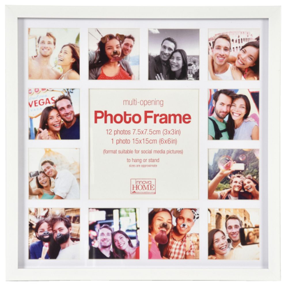 Innova PI08317 Инстарамка 13 фото 12 х 7,5*7,5*, 1 х 15*15 белая, пластик | Innova