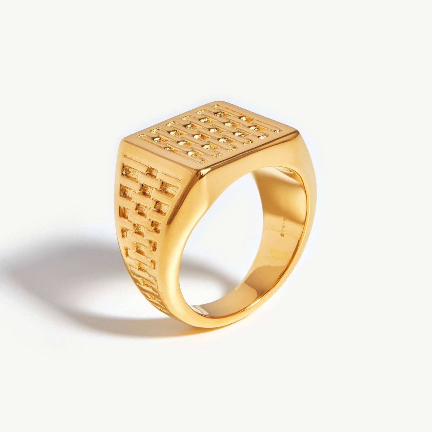 Кольцо Fused Woven Square Signet Ring