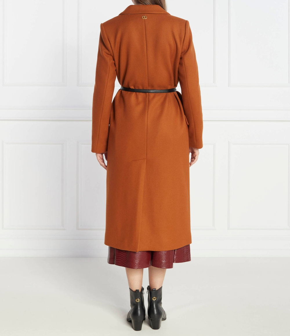 Хлопковое пальто TWINSET - янтарный(232TP2401)