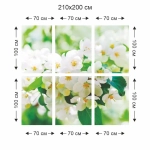 Фотообои "Симфония" бумажные Яблоня 210*200 см.