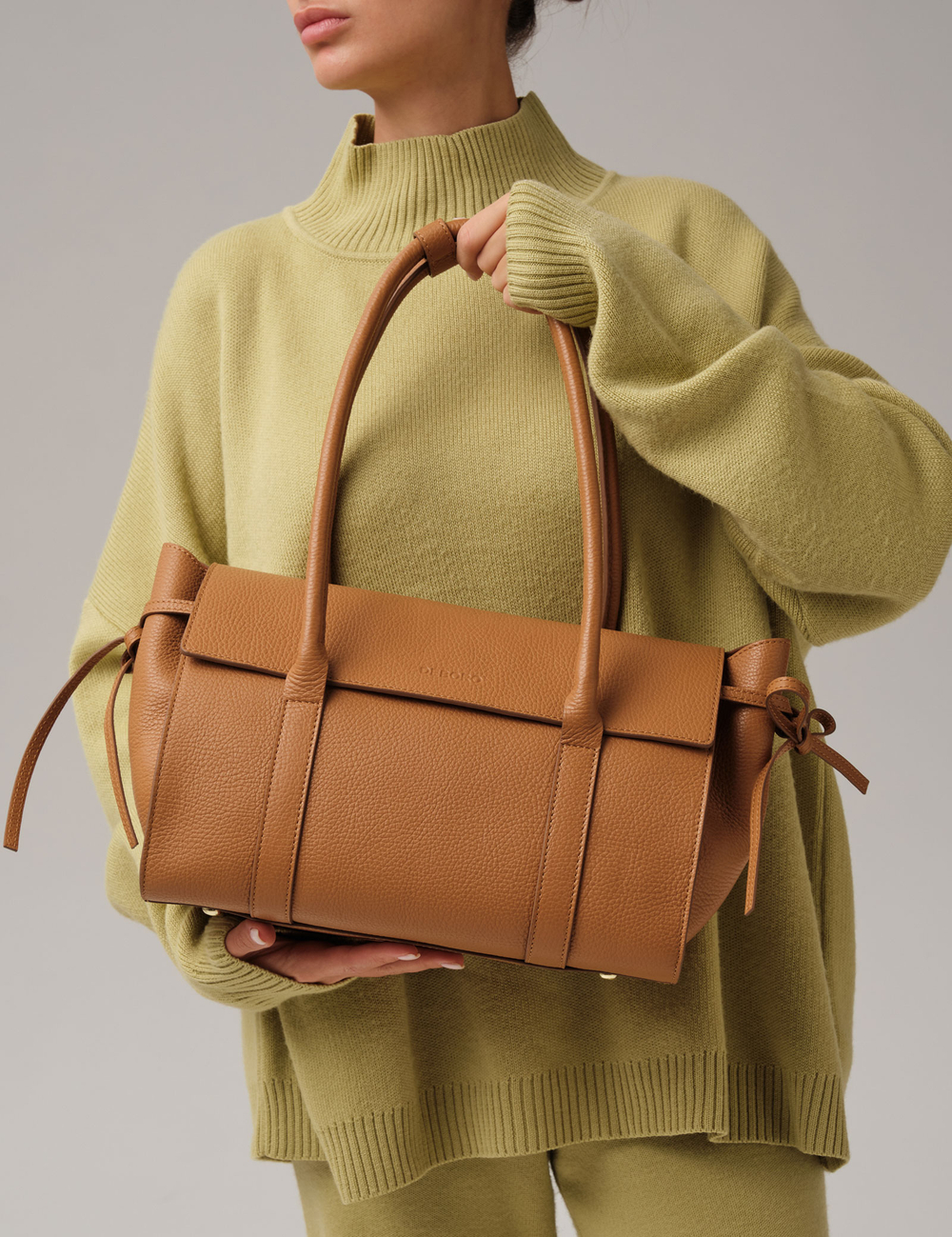 Сумка багет Deboro 31187 оранжевый миндаль