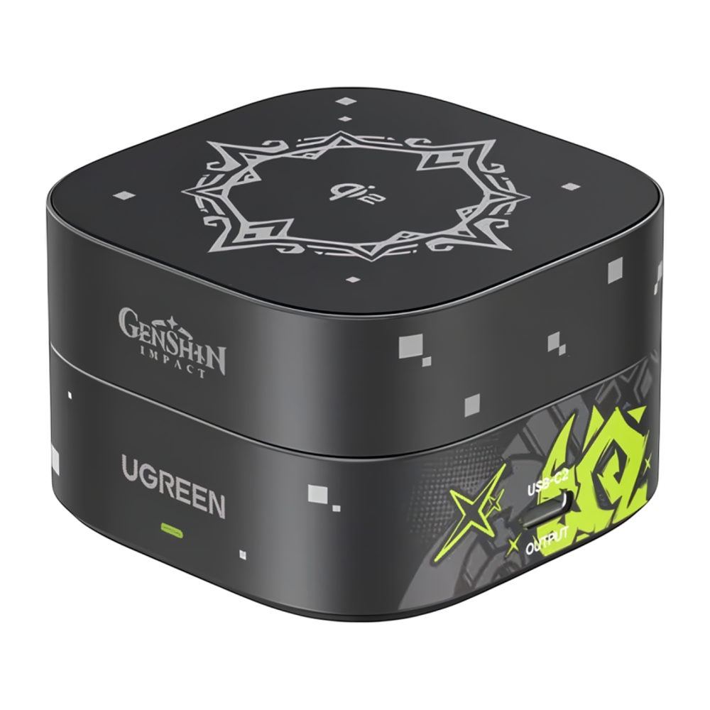 Складная зарядная станция MagSafe Ugreen MagFlow Genshin Impact Edition для iPhone и AirPods (Qi2) (W702) Беспроводная зарядка: Qi 15 Вт, Qi 5 Вт. Проводная зарядка: USB-C (5 Вт). Сертификация Qi2. Есть LED-индикация
