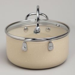 КАСТРЮЛЯ AGNESS С АНТИП. ПОКР. И СТЕКЛ. КРЫШКОЙ 950 МЛ, 14*7 СМ