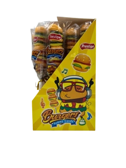 Жевательный мармелад Бургеры на палочке ,20шт по 20гр.