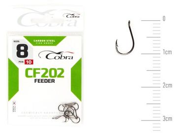 Крючки Cobra FEEDER CF202  №8, 10 шт.