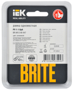 BRITE Рамка 1 -местная РУ-1-1-БрА металл алюминий IEK