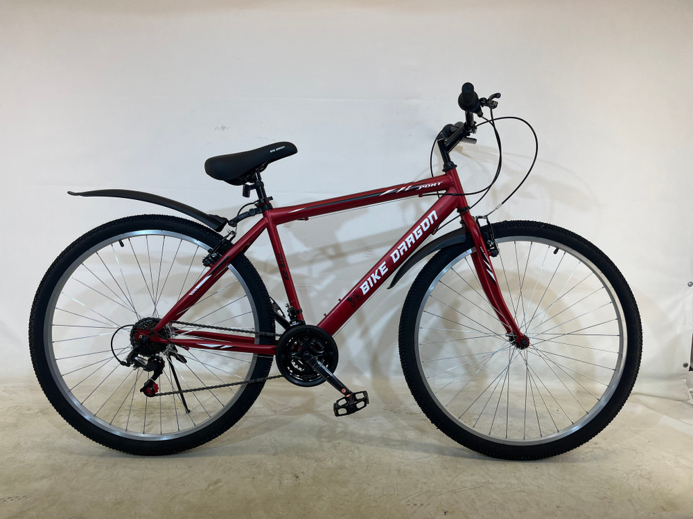 Велосипед Bike Dragon 29" 21скор (ст.рама,SunRun, Жесткая вилка, тормоз V-brake) BD-1-29-3 красный