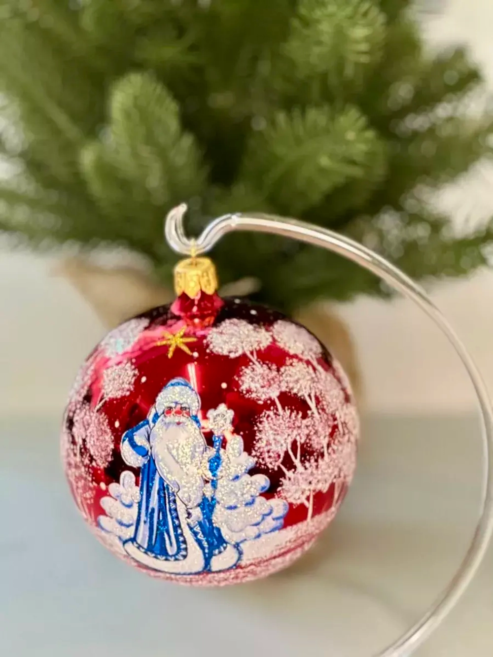 Елочное украшение"Дед Мороз"9.5 см