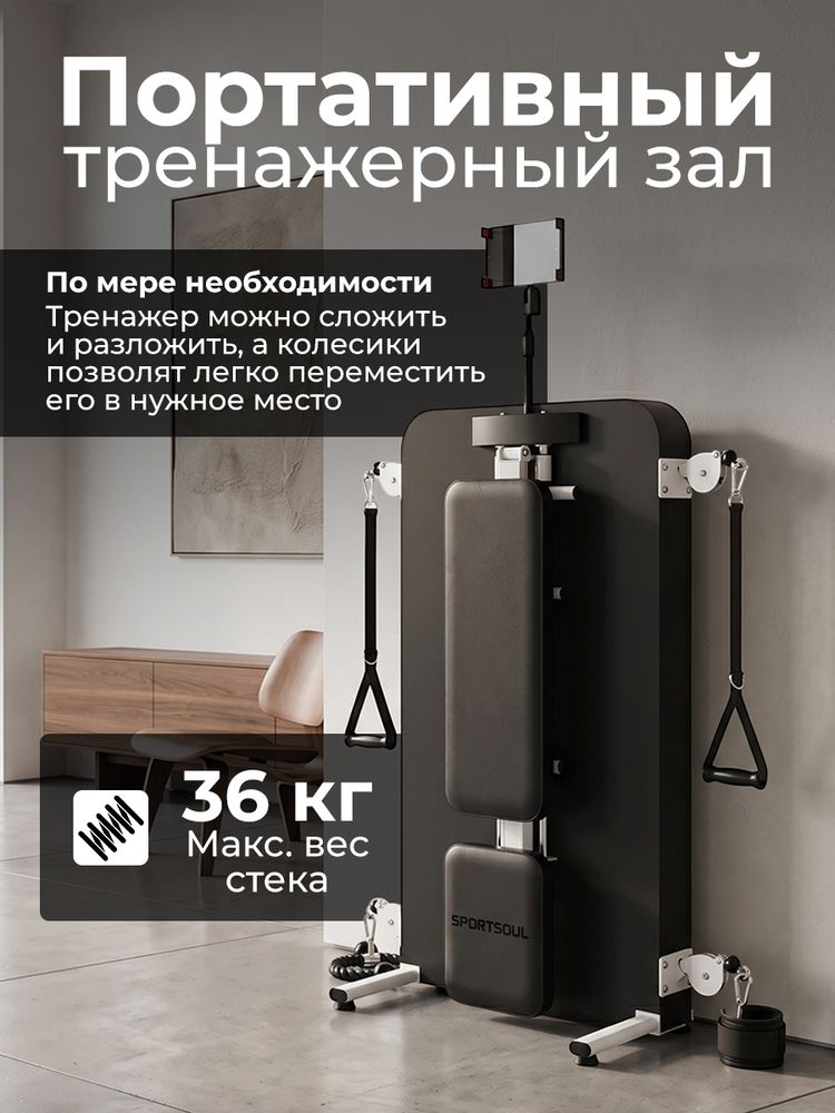Многофункциональный силовой комплекс со скамьей и кроссовером DFC SPORTSOUL