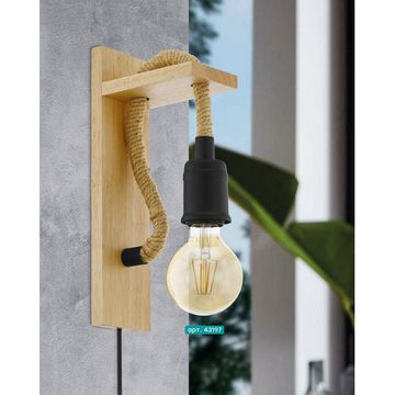 Бра 1*E27 43197 коричневый/черный RAMPSIDE Eglo