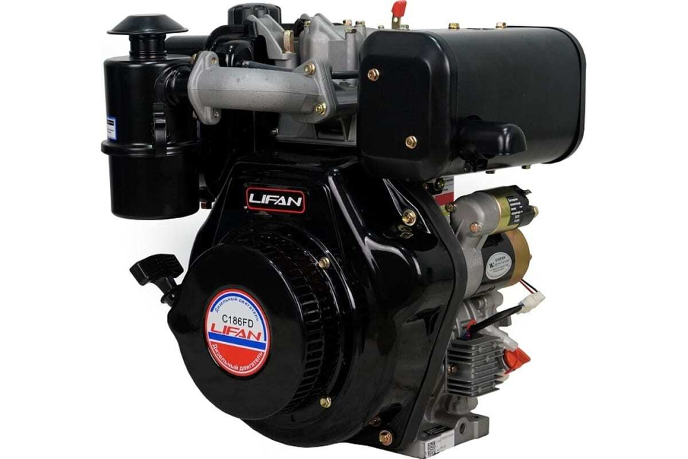 Двигатель дизельный LIFAN C186FD 6А (4х такт, 10л.с, катушка 6А, одноцилиндровый, ручной/электростар