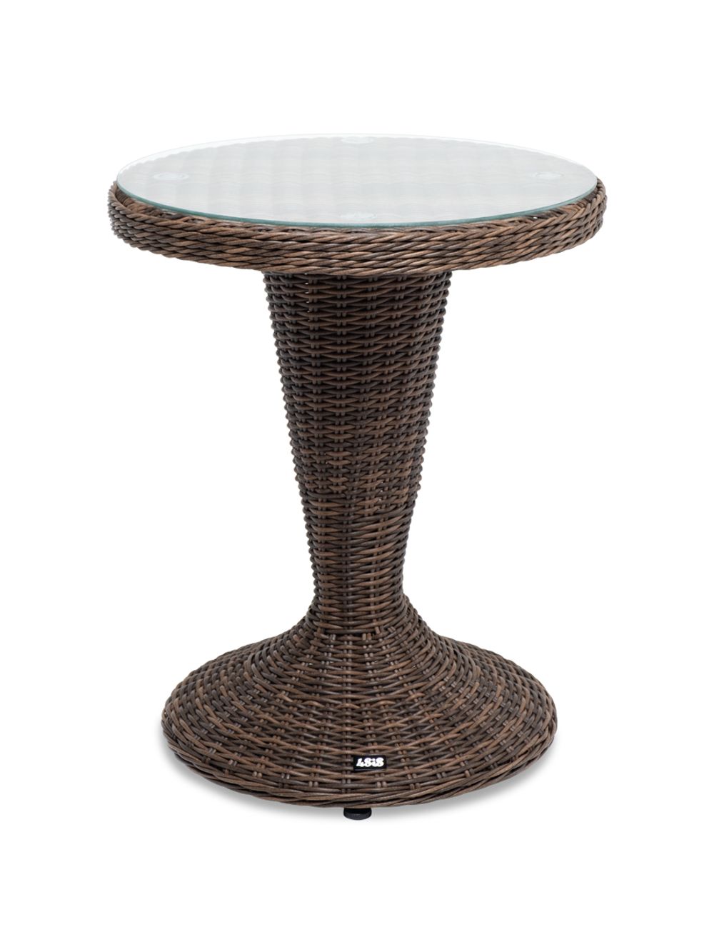 "Леванте" стол круглый из искусственного ротанга, цвет коричневый