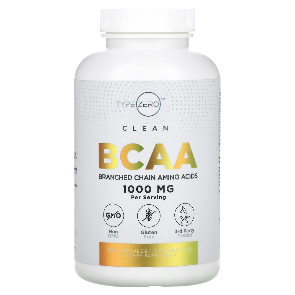 TypeZero, Clean BCAA, 180 капсул