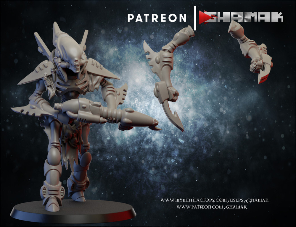 Aeldari Craftworlds Wraithguard Призрачный Страж №1 миниатюра для dnd, днд, pathfinder, фентези, Настольная игра, НРИ, Варгейм, РПГ