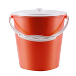 Ведро 7 л (ручка ароч) - цветное с крышкой