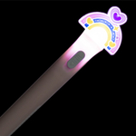 Ручка гелевая Alingar, "Радуга", 0,7 мм, синяя, с подсветкой, иголь. наконечник, круглый, цветной, пластиковый корпус, карт. уп.