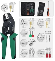 Набор профессиональных обжимных клещей (кримперов) 7 в 1 (SN-2549, SN-28B, SN-48B, SN-06WF, SN-2546B, SN-03H, SN-02C) под сечение провода 0.08–6.0 mm²