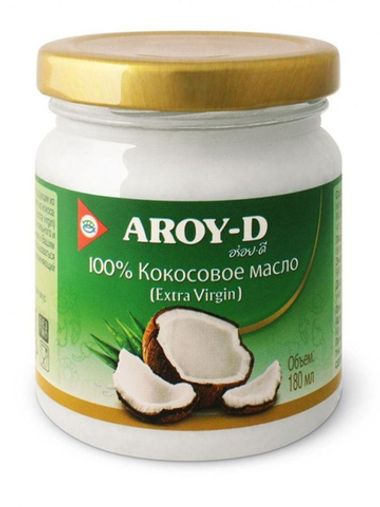 Aroy-D Масло 100% кокосовое (extra virgin), 180 мл