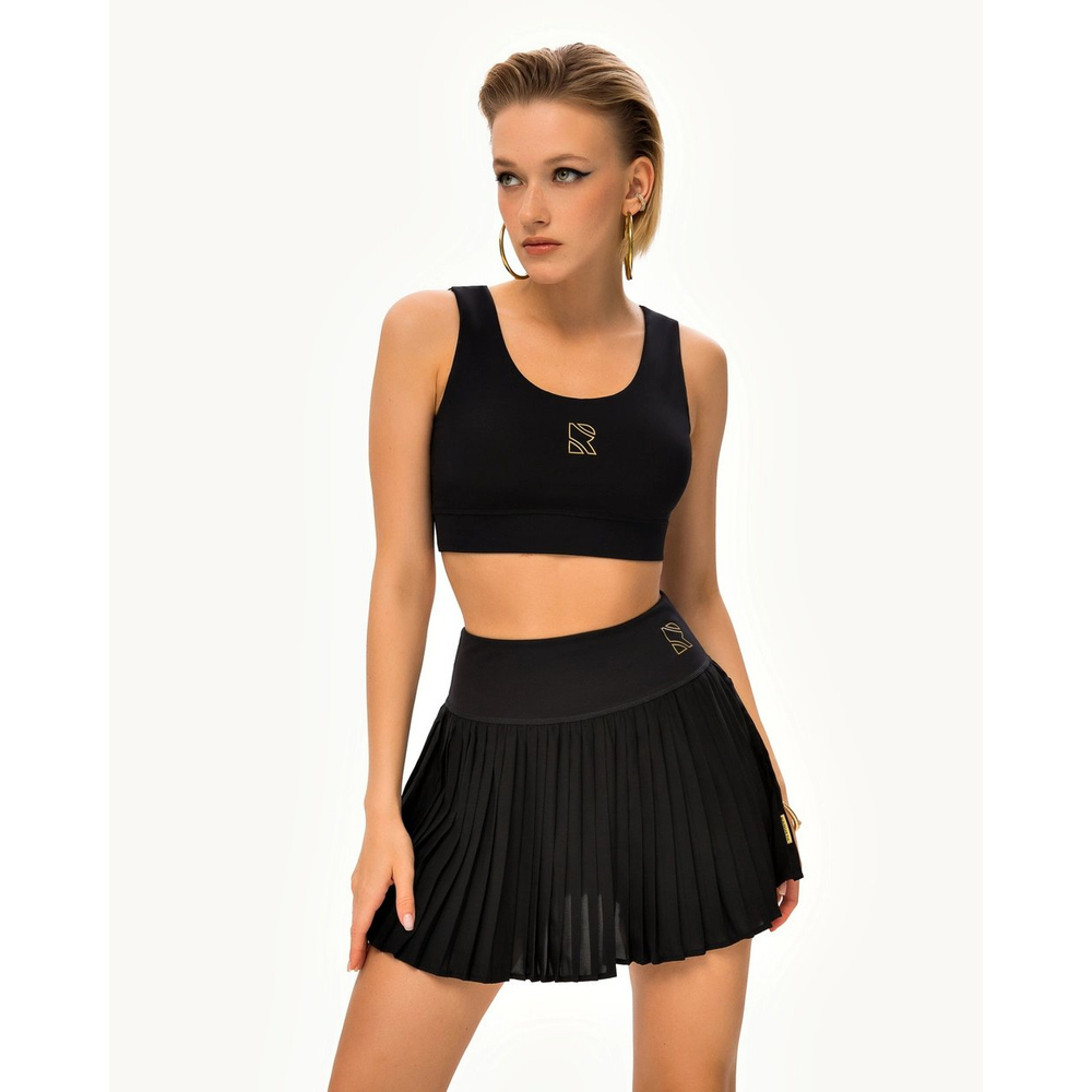 ОДЕЖДА ДЛЯ ТЕННИСА Женская, Топ RAQUETA PAINTED BLACK .