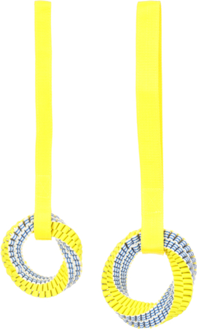 Игрушка Flamingo GLOWA "Кольцо на веревке" голубой/желтый L 50 x 15 x 4 см, пластик