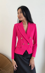 Жакет двубортный в цвете фуксия от Rinascimento