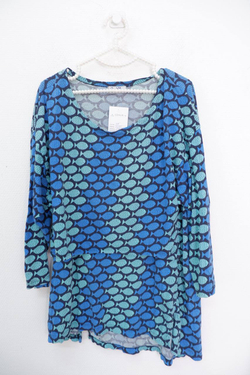 Блуза Proud Mom с рыбками 52-54 размер