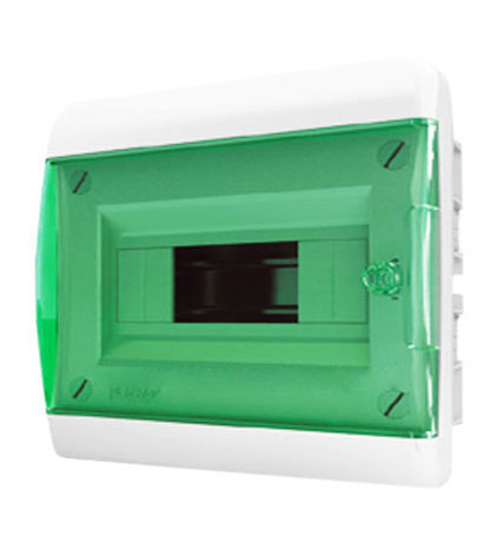 Щит встраиваемый ЩРВ-П-12 мод. прозр. зелен. дверь IP41 Tekfor BVZ 40-12-1