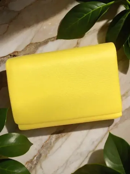 Кошелек компактный лимонный