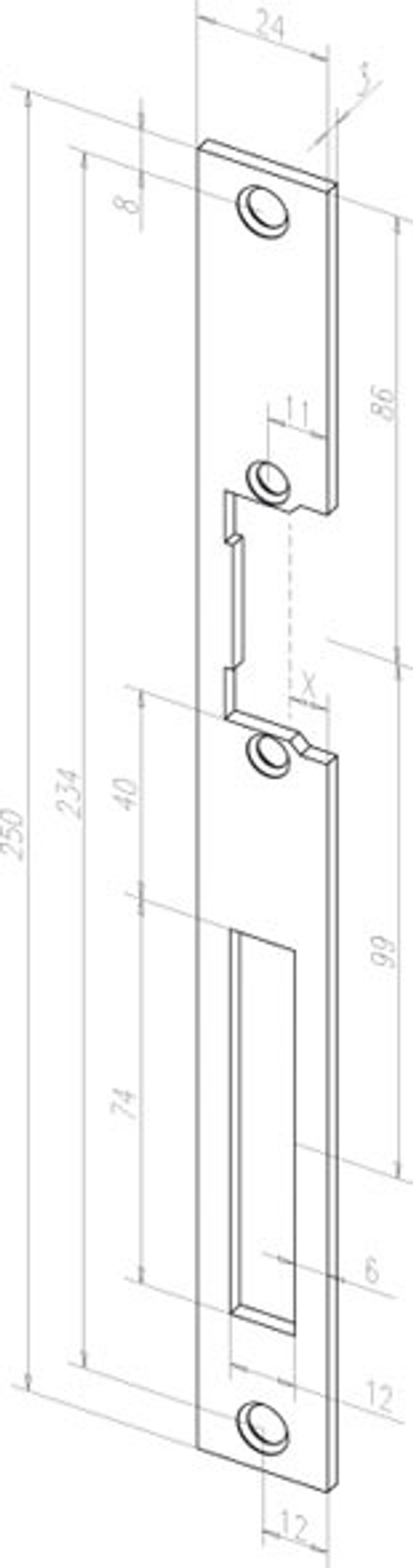 Плоская запорная планка 311