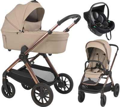 Детская коляска 3 в 1 Espiro Code 2026 и автокресло Pi Black 119 loving beige