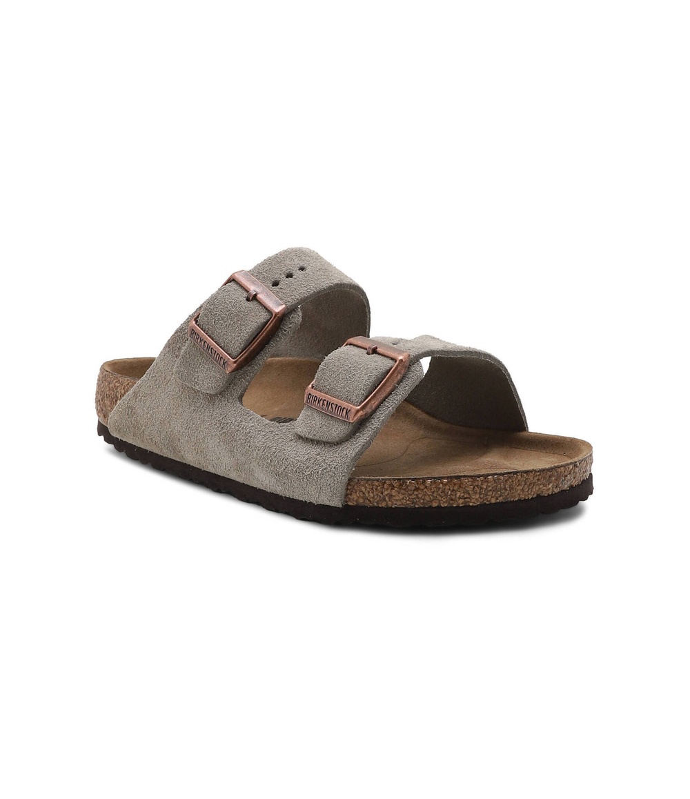 Кожаные шлепанцы arizona Birkenstock - серый(1021704)