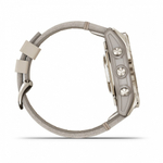 Умные часы Garmin Fenix 7S Pro Sapphire Solar + Leather Band, золотистый (Gold)